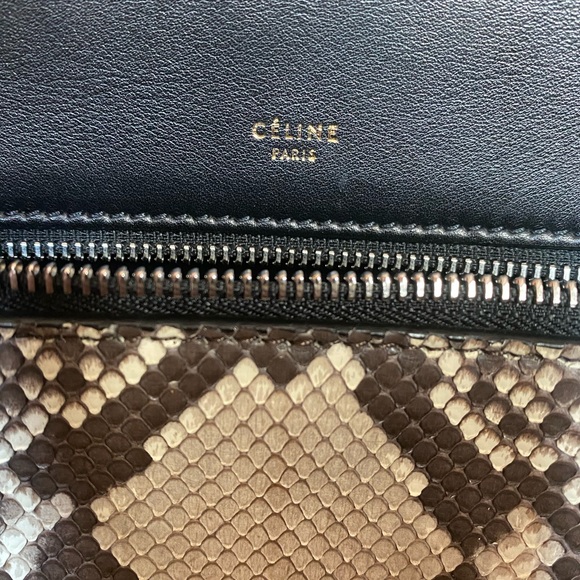 Céline Python Leather Handbag 100% Authentic - Picture 5 of 8